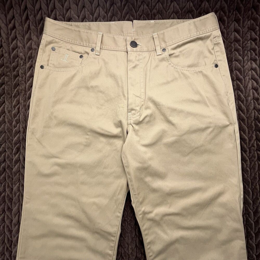 Lucchese Bookmaker Pants Mens 32x32 Tan Khaki Western Slim Everyday Chino
